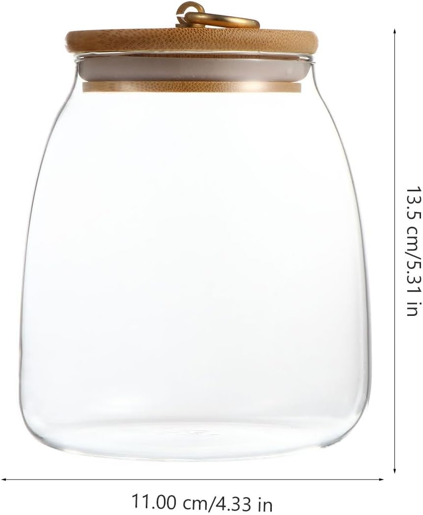 Healifty Glass Food Storage Canister 900Ml with Airtight Seal for Pantry Organization and Snack Keeping image number 3