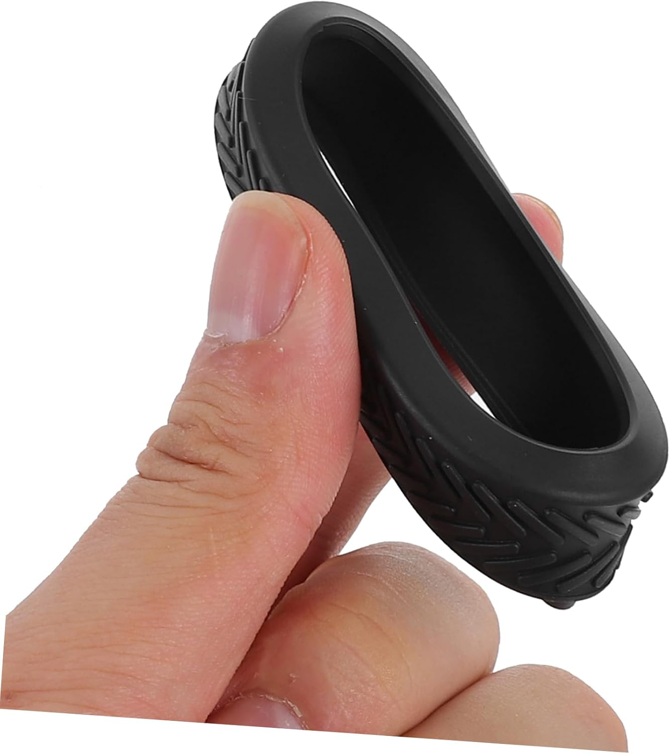 FUNOMOCYA 8Pcs Rubber Luggage Wheel Covers for Suitcases Noise-Reducing Dark Black Suitcase Wheel Protectors Compatible with Hardwood Floors image number 1