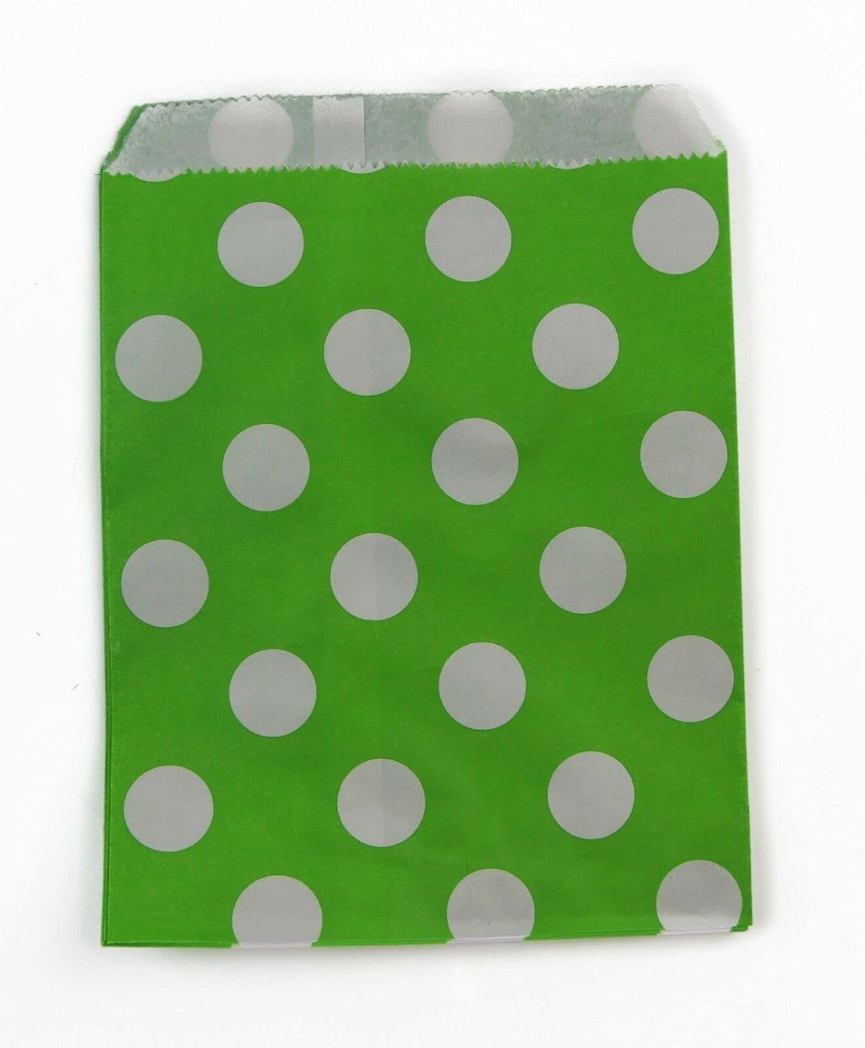 10 Paper Lolly Bags Bag Wedding Birthday Favour Favours Gift Chevron Dots Lines - Green Large Polka Dots Traditional