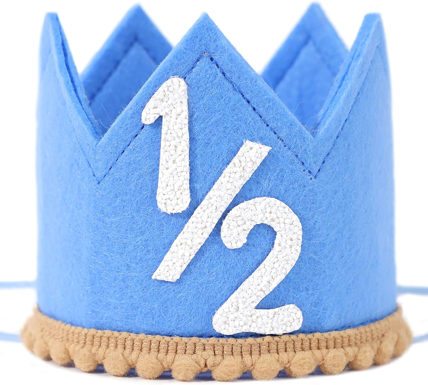 SYESQL Baby Half Birthday Crown - Hat for Girls/Boys, 1/2 Birthday Celebration