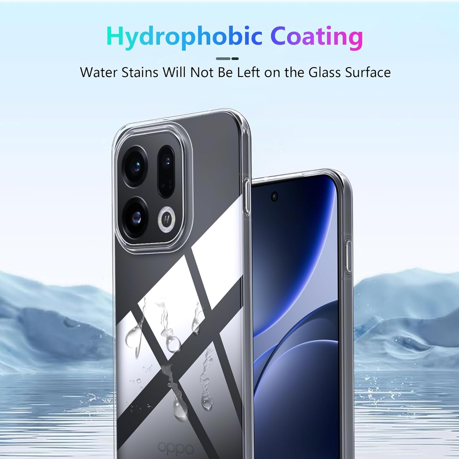 Effcotuo Case for Oppo Find X9 Cover with 2 Pieces Screen Protector for Tempered Glass Screen Protector Transparent Mobile Phone Case Transparent Silicone TPU Protective Case image number 5