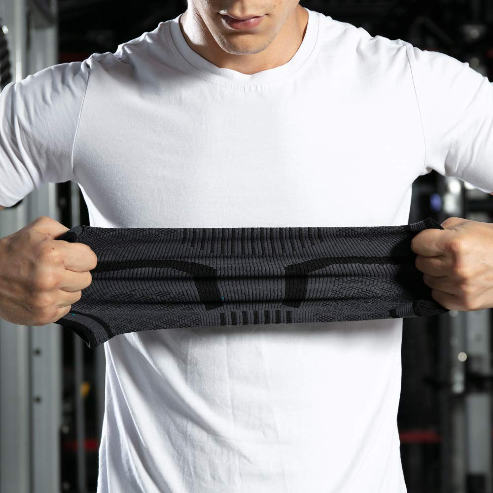 Elastic Knee Support Compression Brace Sleeve for Sports Joint Pain Arthritis (XL (48Cm-55Cm)) image number 5