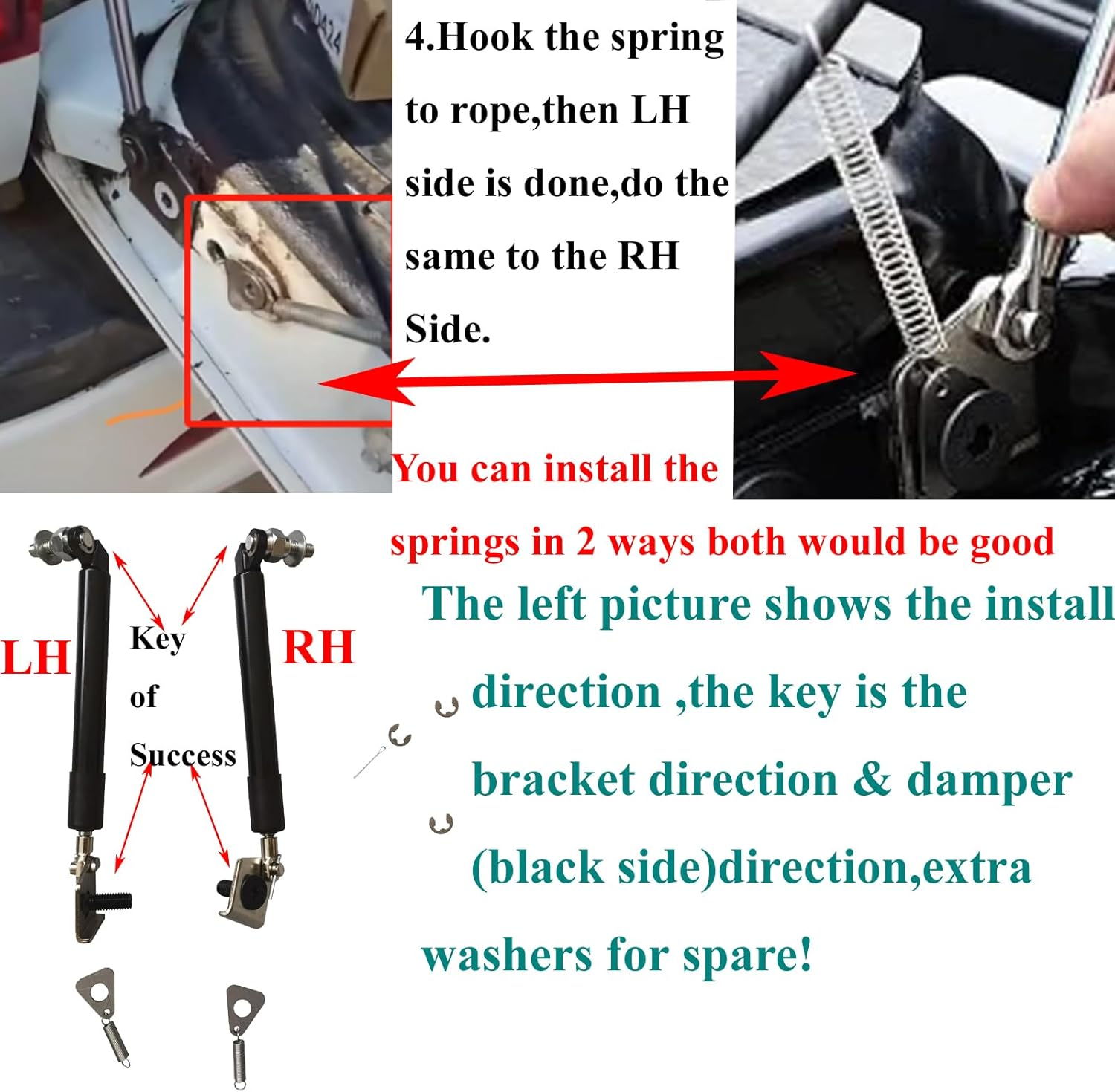 2 Tailgate Boot Gas Struts Slow down Kit Fit for Ford Ranger Px,Fit for Mazda up UR BT50 2012 2013 2014 2015 2016 2017 2018 PB Rear Trunk Lid image number 1