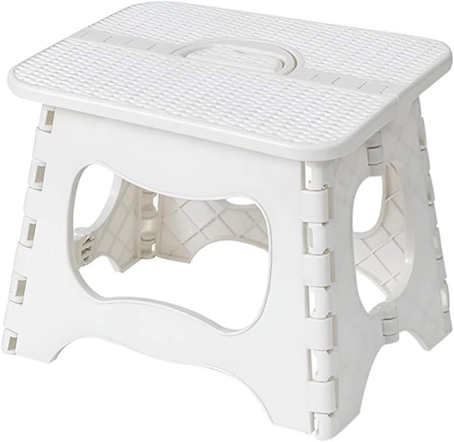 Portable White Folding Stool, Compact, Lightweight Foldable Stool, Durable Minimalist Design Chair, for Outdoor Picnics, Home, Office & Travel ﻿ image number 3