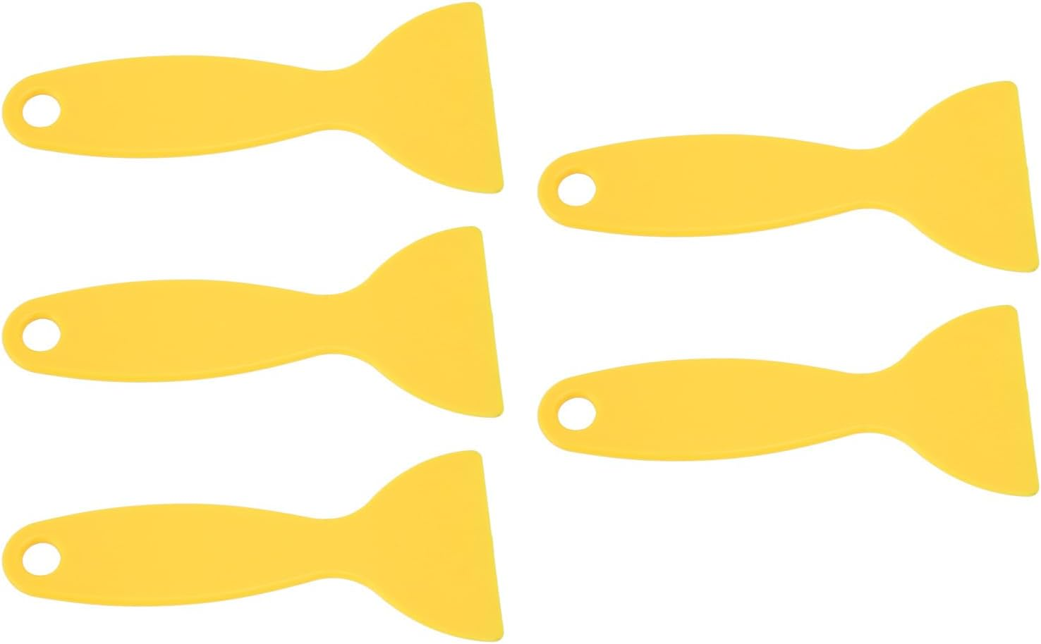 Cryfokt Resin Removal Scraper, Ergonomic Handle 5 Pieces Yellow Plastic Spatula for 3D Printer, Portable Flexible for 3D Printing, CRYFOKT0YQX4Z1T63 image number 2