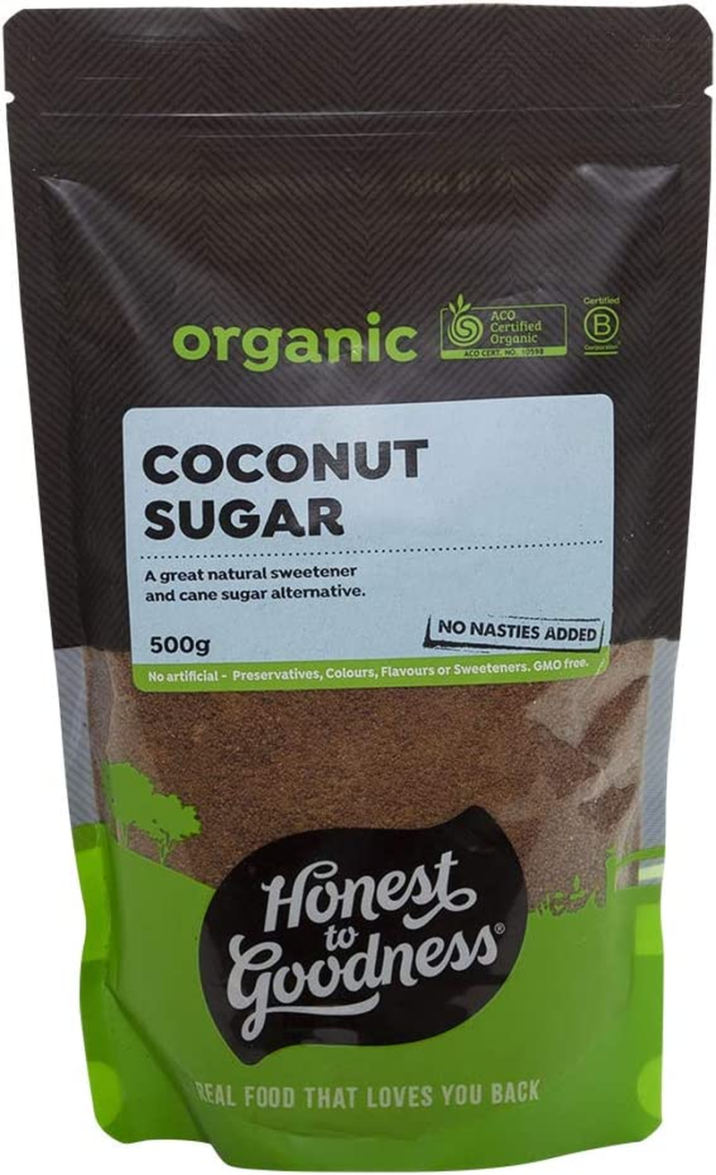 Honest to Goodness Organic Coconut Sugar, 5 Kg - Produced from the Fragrant, Sweet Sap of Coconut Palm Blossoms of the Green Coconut Tree. Delicious Toffee-Like Flavour.