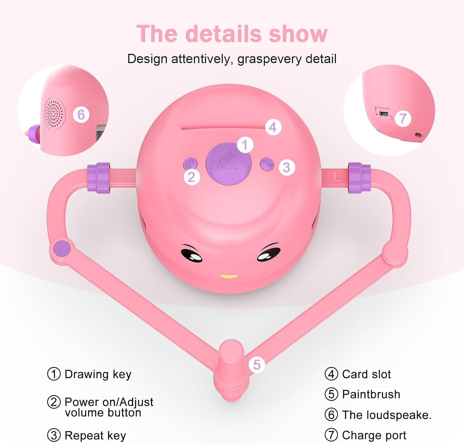 Drawing Robot for Kids with 100 Cards, Voice Interactive Educational Drawing Machine, Montessori Painting Learning Toys for 3 4 5 6 7 8 Year Old Boys Girls Birthday Party image number 2