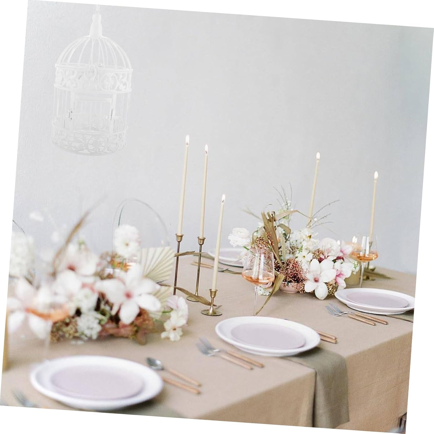 QUMIIRITY Rustic Bird Cage Decorative Centerpiece for Weddings Photography Props Home Decor Elegant Style Iron Birdcage Small Height image number 2