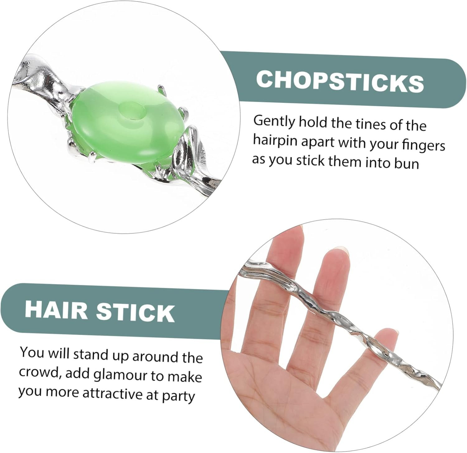 Chinese Hair Stick Vintage Alloy Hairpin Headdress Hair Chopsticks Women and Daily Styling image number 6