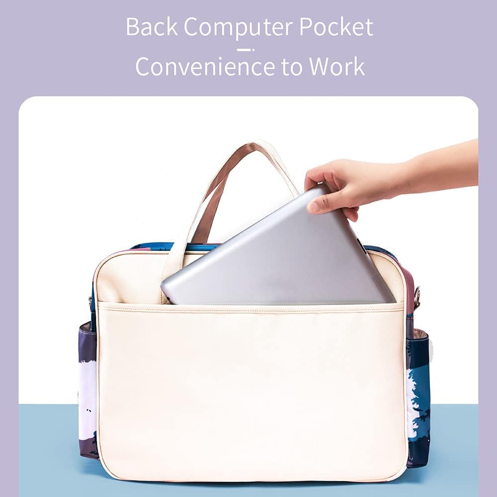 RAYWE Portable Diaper Bag Handbag Mummy Bag Travel Bag for Newborn Infant Necessities Supplements image number 5
