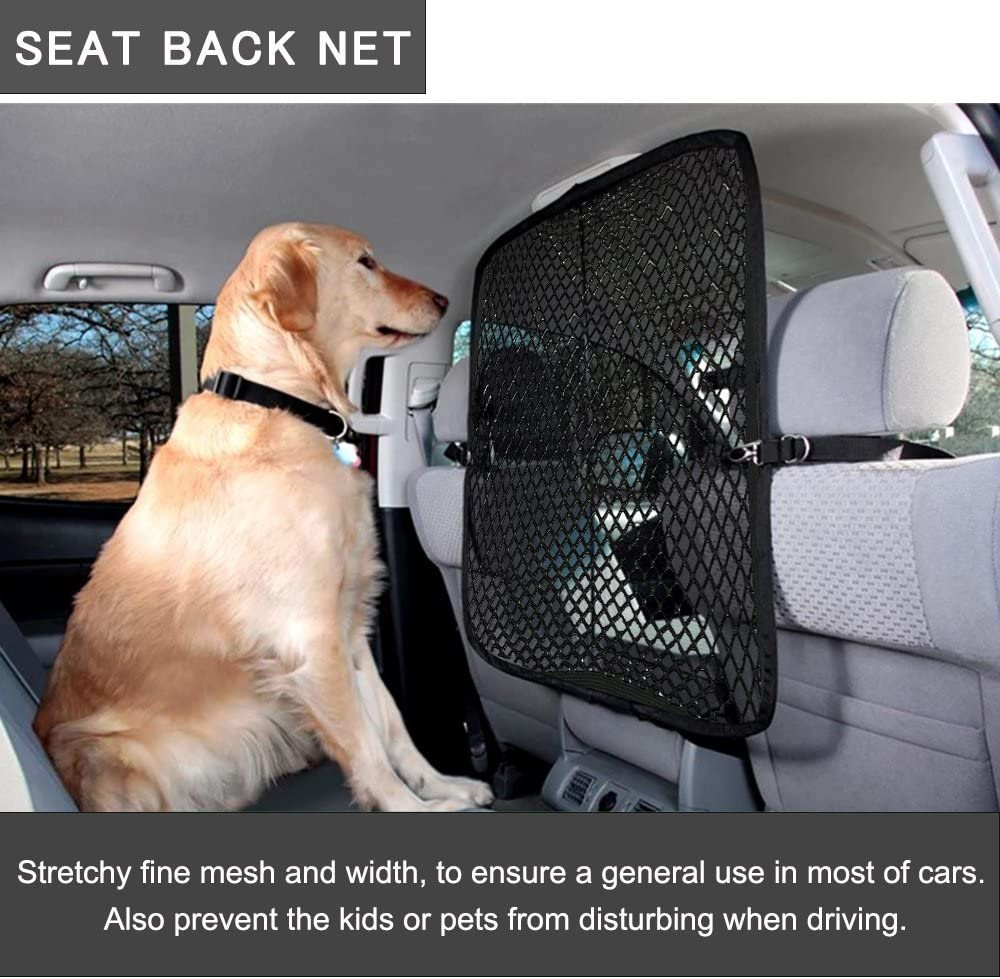 Premium Quality Adjustable Elastic Cargo Net Universal Stretchable Truck Net with Hooks,Storage Bag for Car, SUV, Truck, Pickup Trucks Black 40X32In image number 6