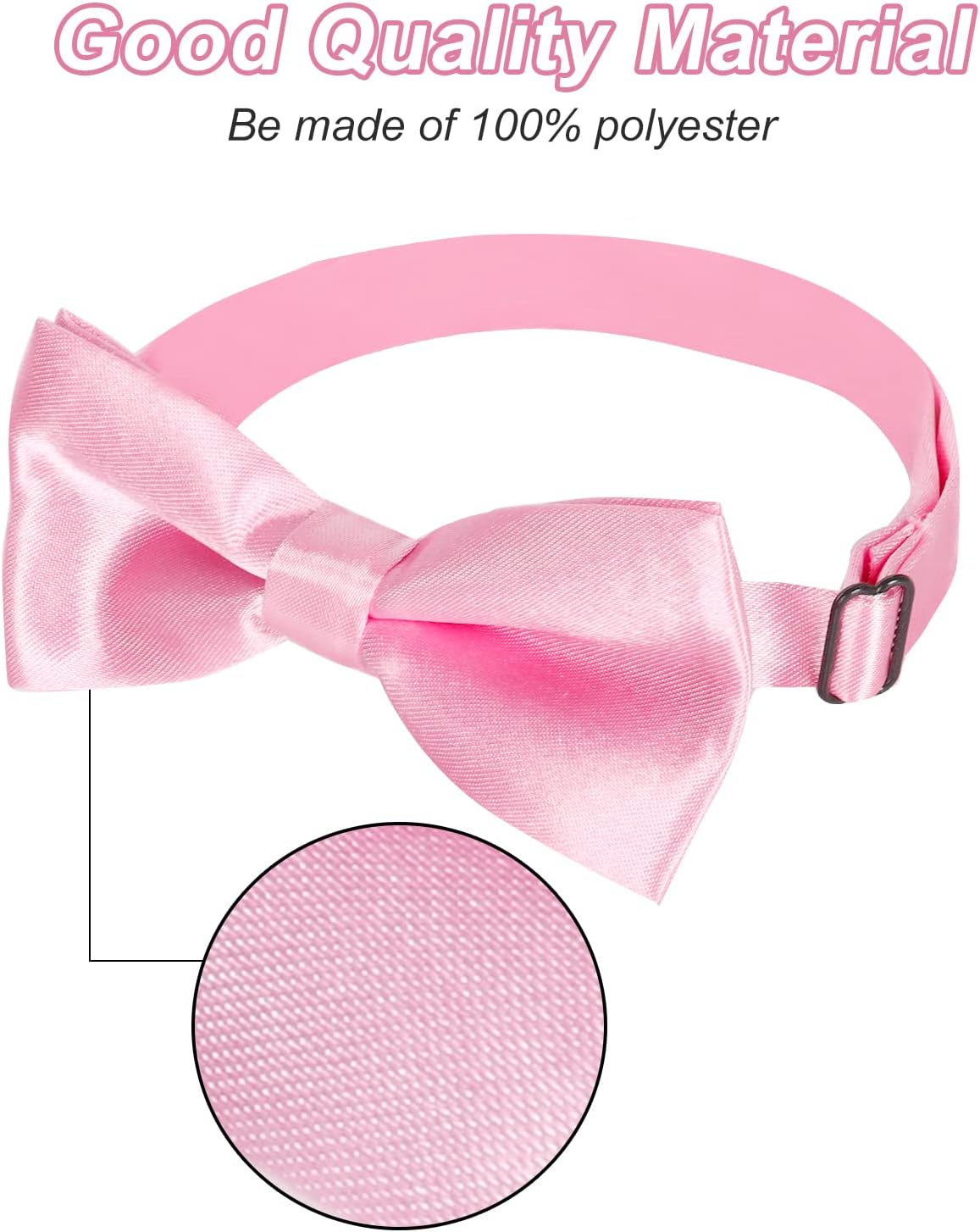 Adjustable Boys Bow Tie Solid Pre Tied for Wedding Party Dress Up image number 5