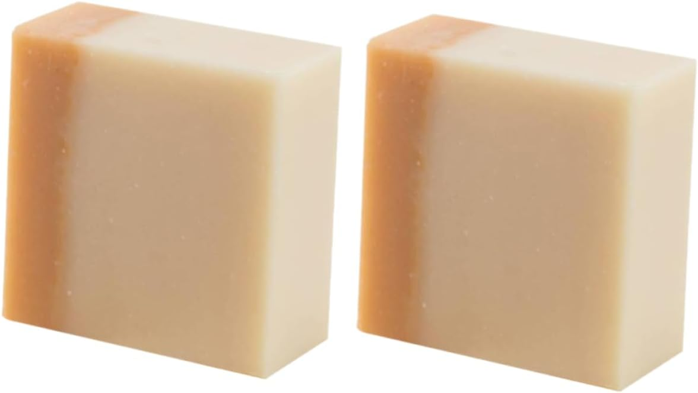 SHERCHPRY 2Pcs Handmade Bar Natural Exfoliating Bath Soap for Daily Facial Cleansing Moisturizing Nourishing Honey for Soft Skin image number 1