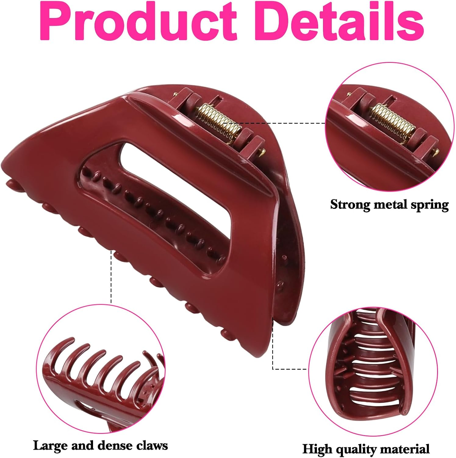 Pack of 4 Soft Claw Clips, Triangle Claw Clips, Hair Clips, Cloud Clip, Women, Non-Slip Soft Hair Clip, Silicone Foamy Clips, Ponytail Hair Clip for Thick or Fine Hair, Parties, Casual, Daily image number 4