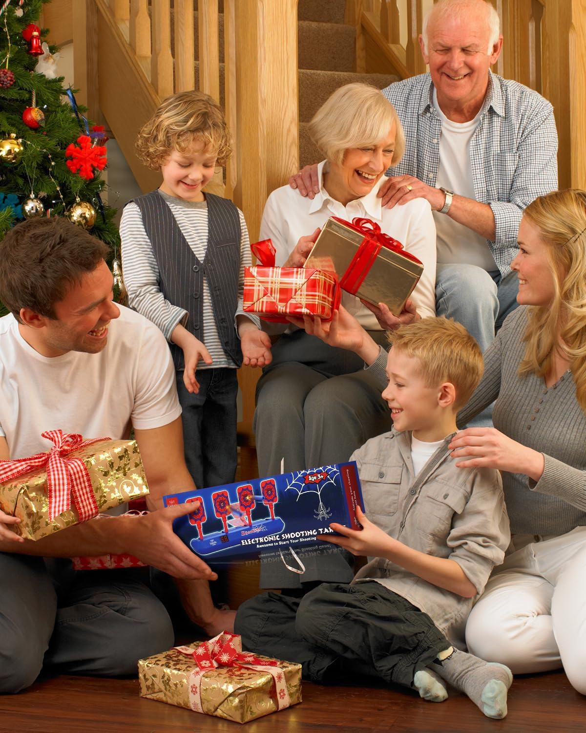 Lehoo Castle Target, Toys for 3 4 5 6 Year Old Boys, 4 Electronic Digital Auto Gun Target, Shooting Targets with 20 Bullets 2 Wrist Bands for Boys Girls image number 2