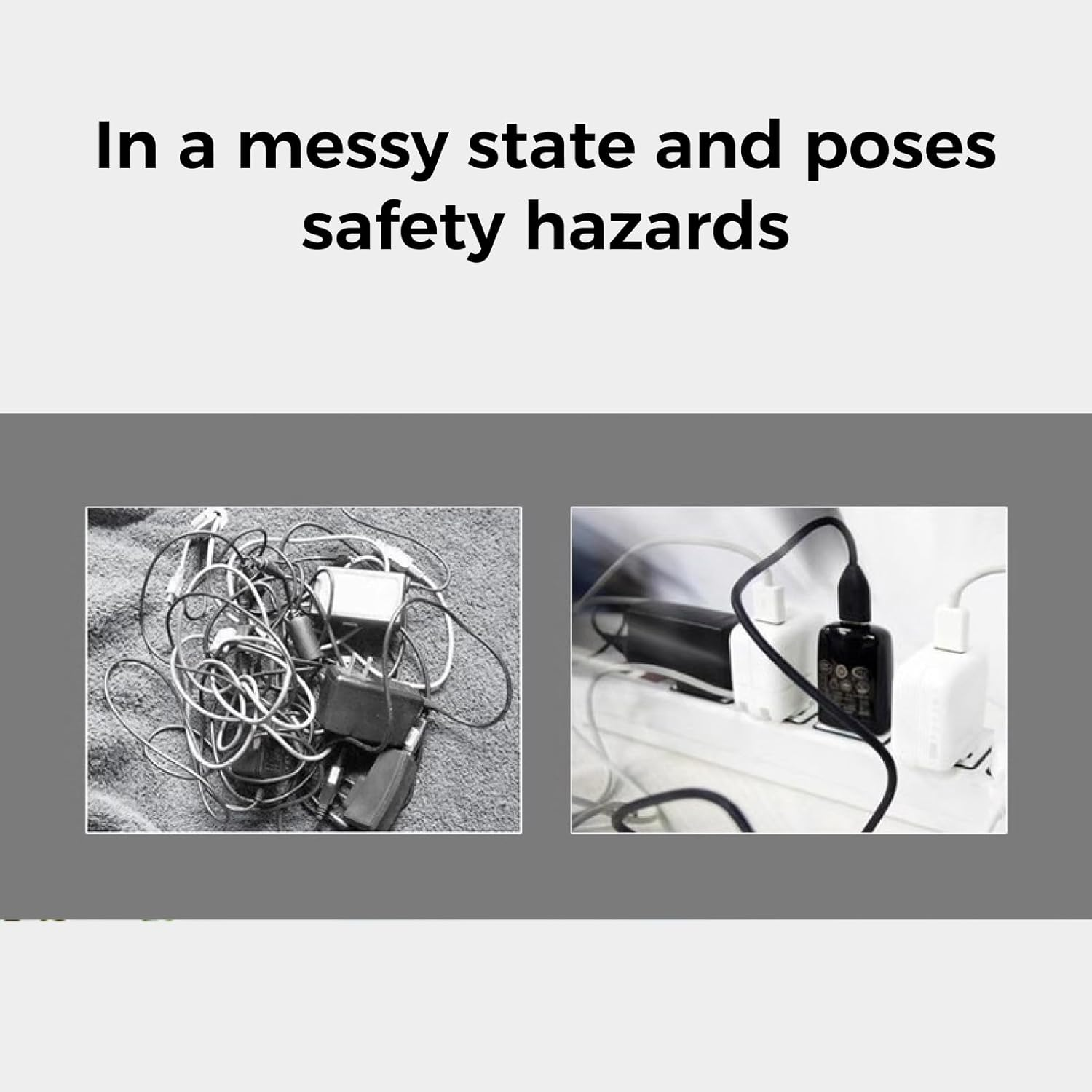 6-Pack White Magnetic Cable Clips Organizer, Adhesive Cord Holder Wire Management System for Desk, Office, Home, Car, Universal Compatibility with USB, HDMI, Power Cables