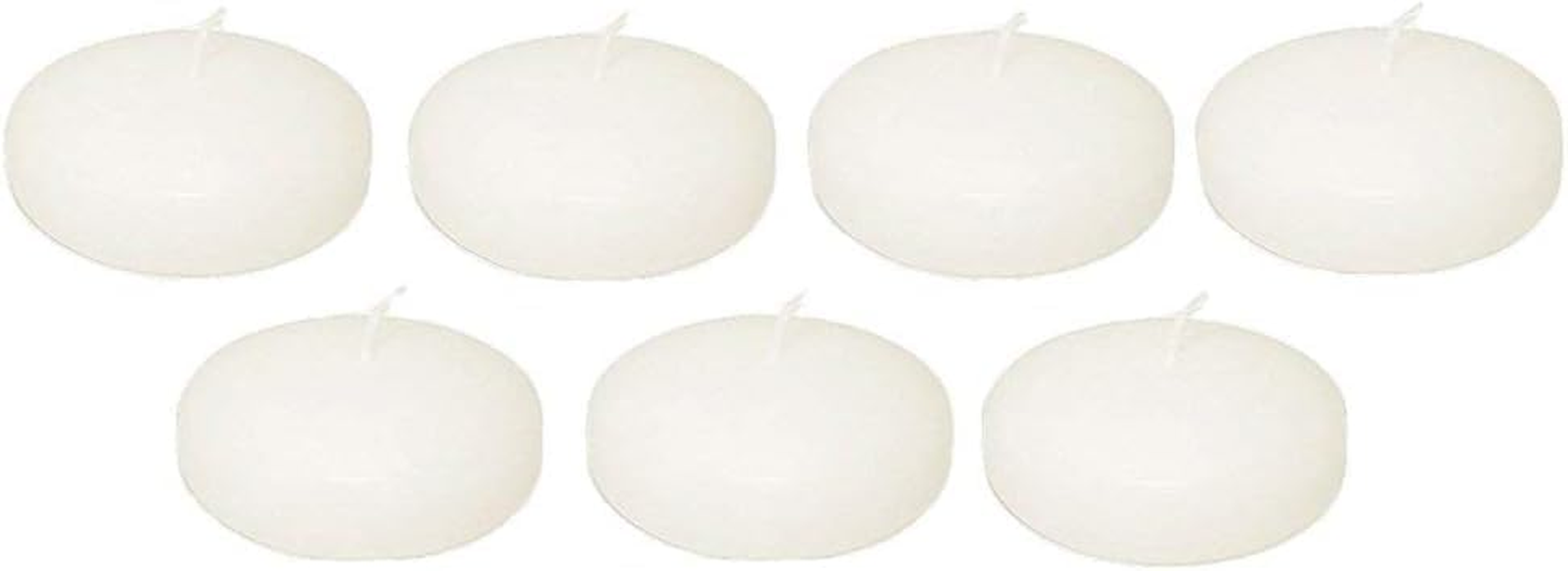 D'Light Online Large 3 Inch Bulk Event Pack Floating Candles, Wax, White, Medium - 2.37" (Set of 96)
