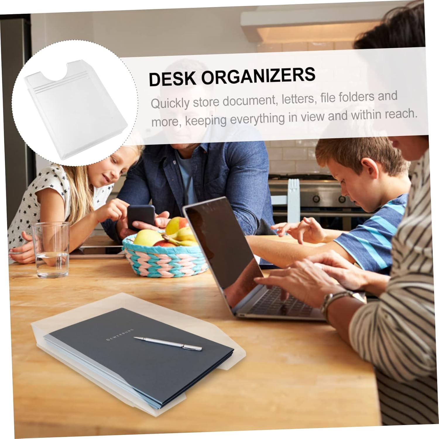 KAILIKETIY Document File Storage Rack Desk Organizers Office Organizer File Holder image number 5