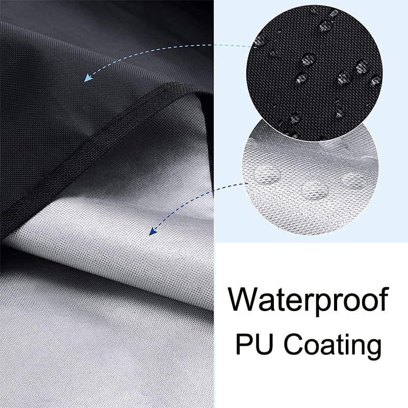 LARGE SIZE Outdoor Chimney Protective Cover Patio Furniture Covers, Patio Chiminea Caps, Protective Chiminea Covers, Weather Resistant Fire Pit Heater Cover (Black, 59X31X12Inch) image number 2