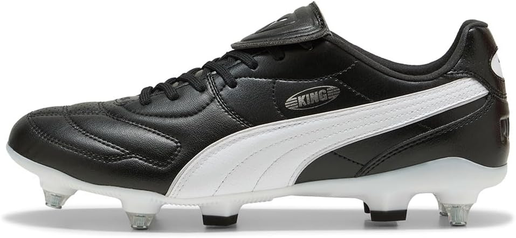 PUMA Unisex'S King Liga Mxsg Soccer Shoe, Black White Silver, 10 UK image number 5
