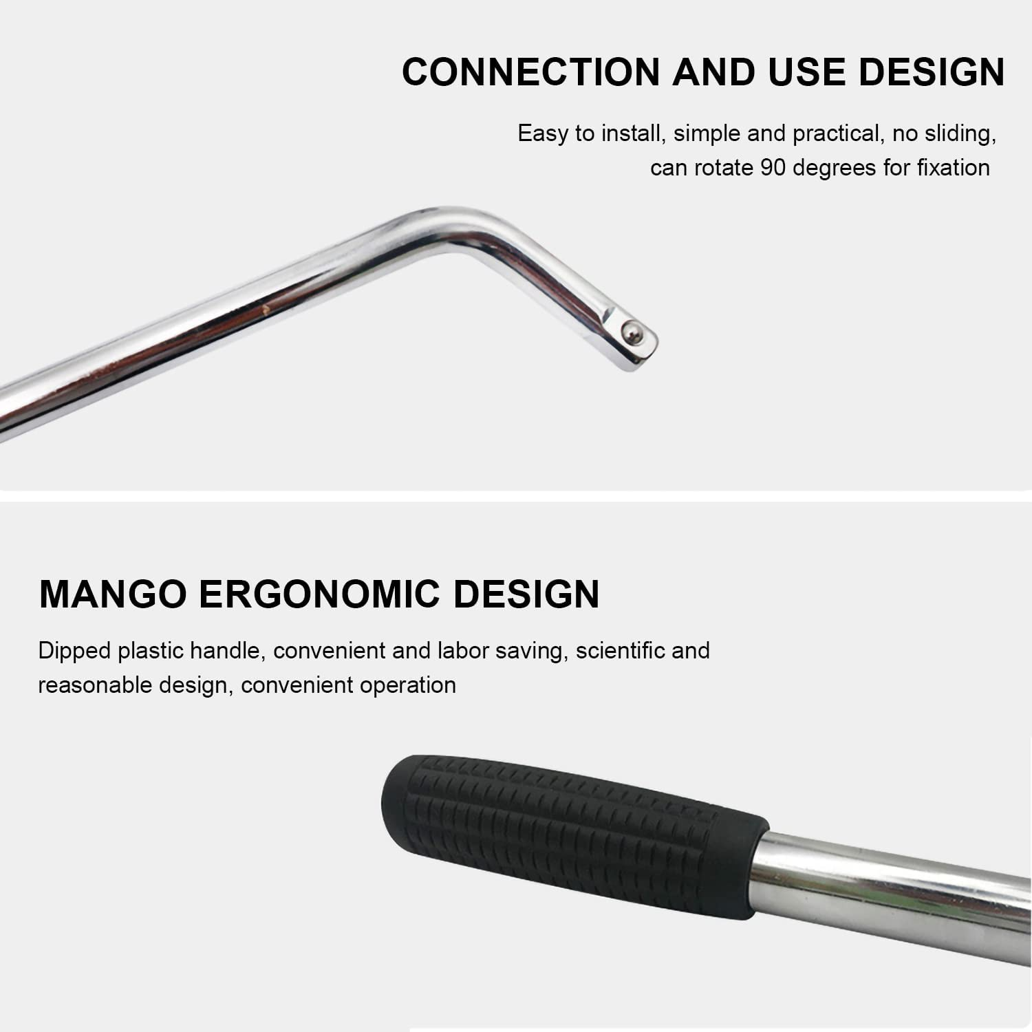 GIOD Lug Wrenches, Car Tire Wrench, Telescopic Wrench, L-Shaped Chrome Vanadium Steel Socket Wrench, Set of 3, with 17/19, 21/23 Mm Sockets, Car Repair Tool image number 2