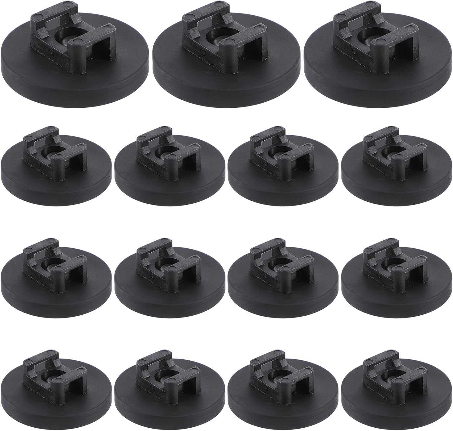 15 Pcs Magnetic Cable Clips Zip Tie Mount Base Black Magnetic Wire Holder Multipurpose Cable Ties Mount Wire Clips Management Base Electrical Cable Ties Supplies for Cable Wire