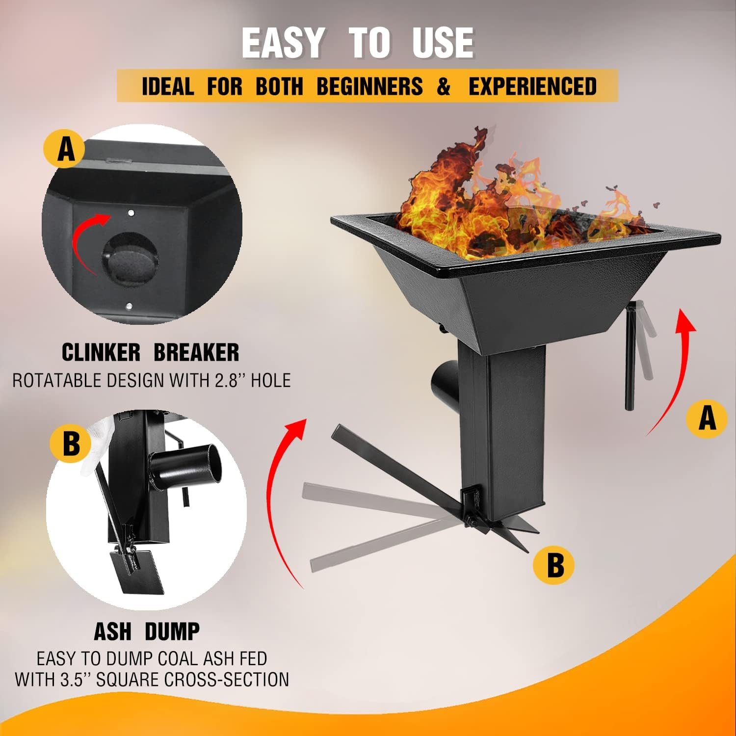 Upgraded Blacksmith'S Welded Coal Forge Firepot, 10 X 12 Inch Blacksmithing Firepot, 2600F Rated for Forging Blacksmith Farrier, Knife and Tool Making image number 3