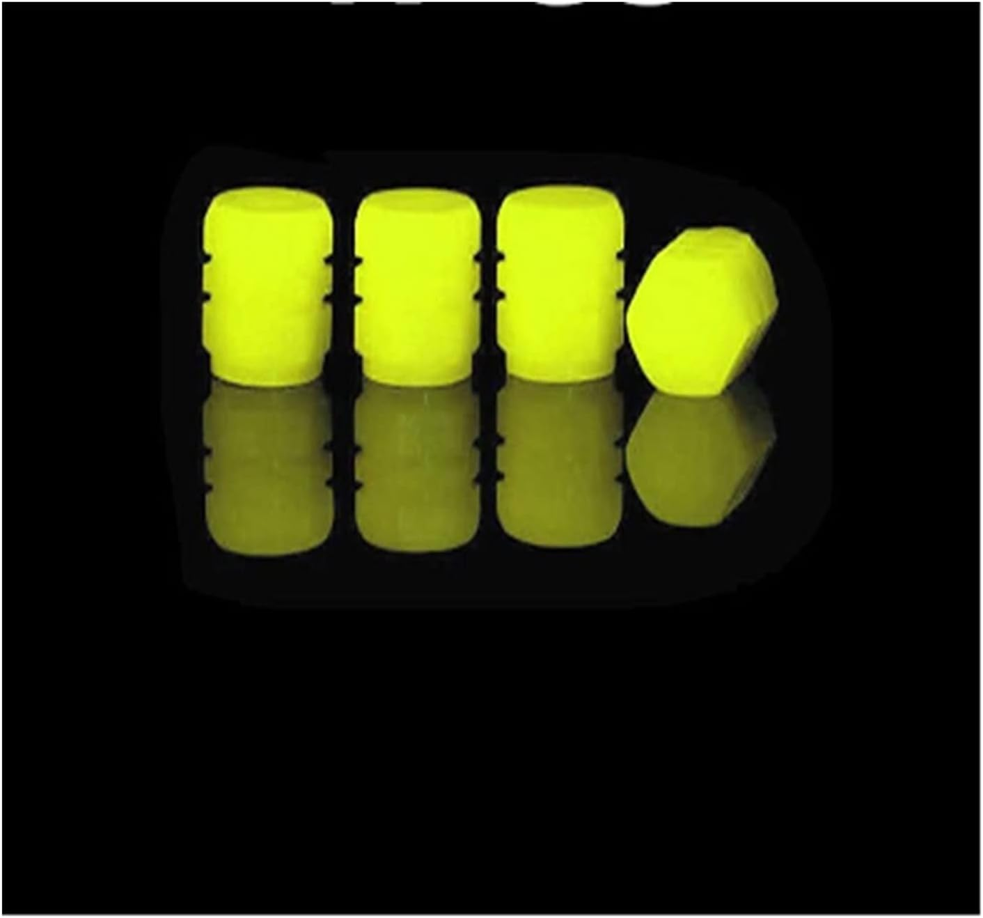 4Pcs Luminous Valve Caps Fluorescent Green Blue Night Glowing Car Motorcycle Bicycle Wheel Styling Tyre Hub Luminous Cap Decor (Color : D 4Pcs) image number 1