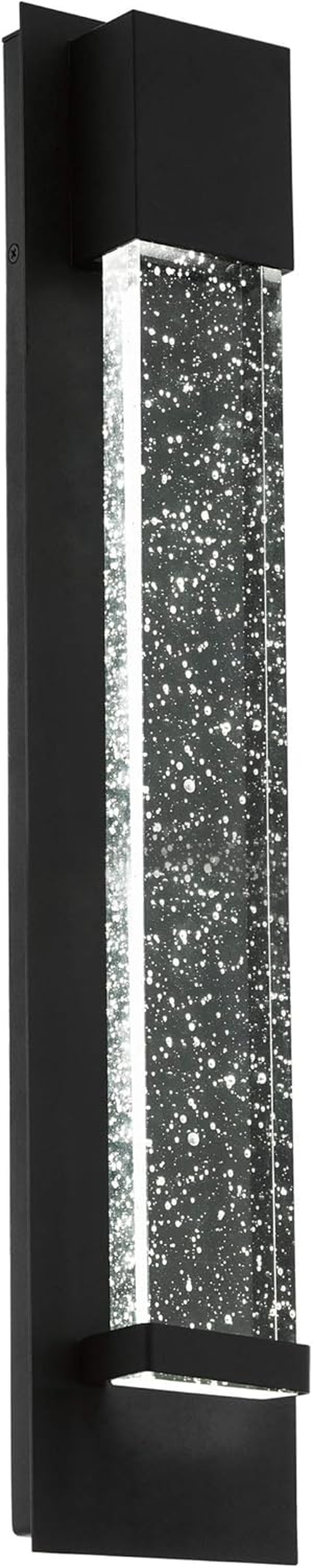 Eglo 98154 VILLAGRAZIA Exterior Wall Light in Black with Air Bubble Glass image number 4