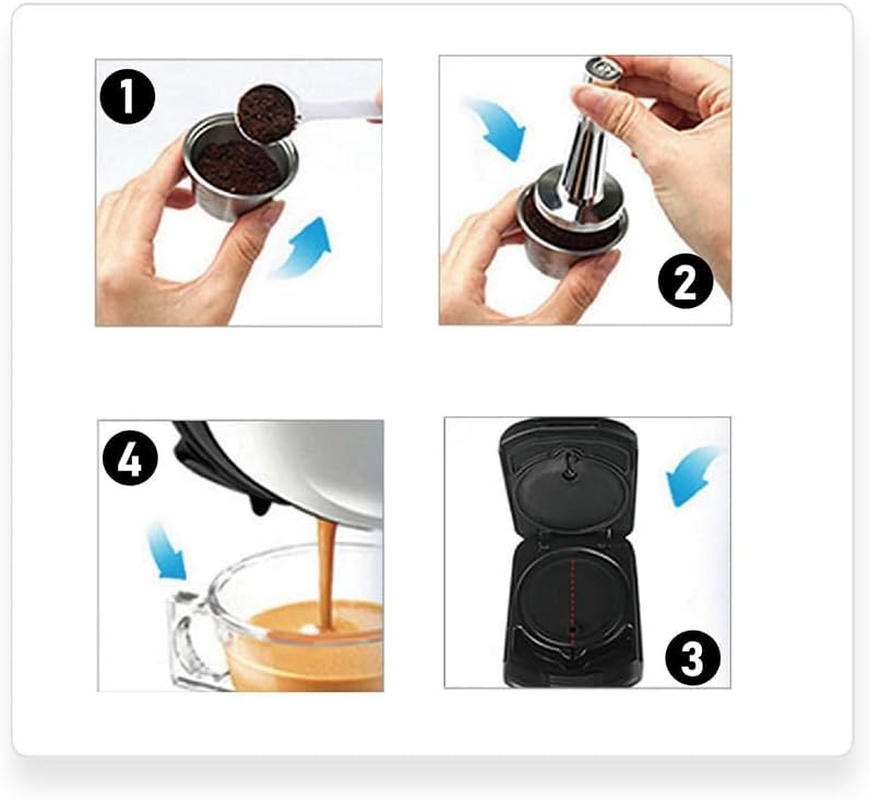 Stainless Steel Dolce Gusto Refillable Capsules Coffee Filters Reusable Coffee Pods for Dolce Gusto DG325/EDG305/EDG505/EDG616/EDG636/EDG355 Coffee Machine image number 3