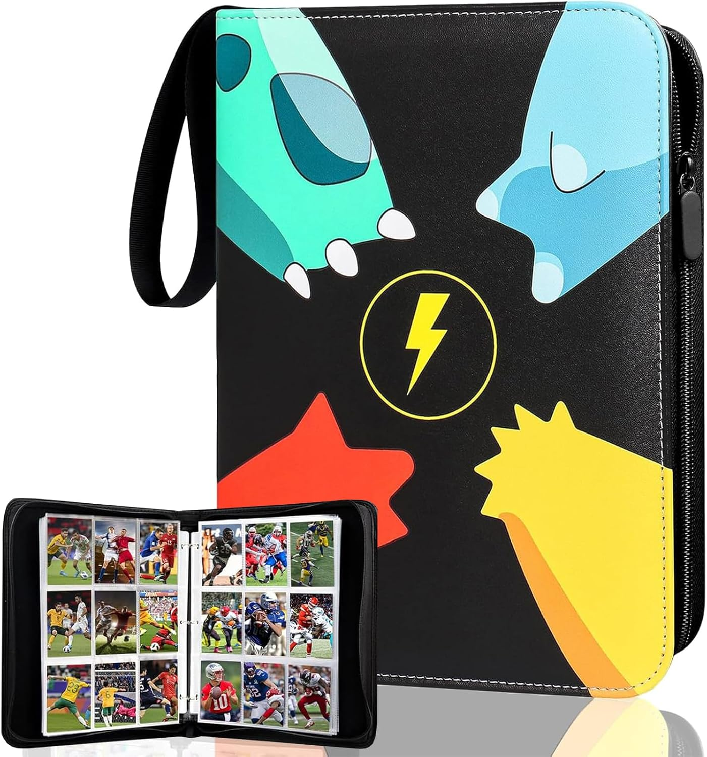 Xmdianss 9-Pocket Card Folder Fits 900 Cards, 50 Removable Sleeves, Portable Trading Card Holder Collector Album for Boys & Girls image number 3