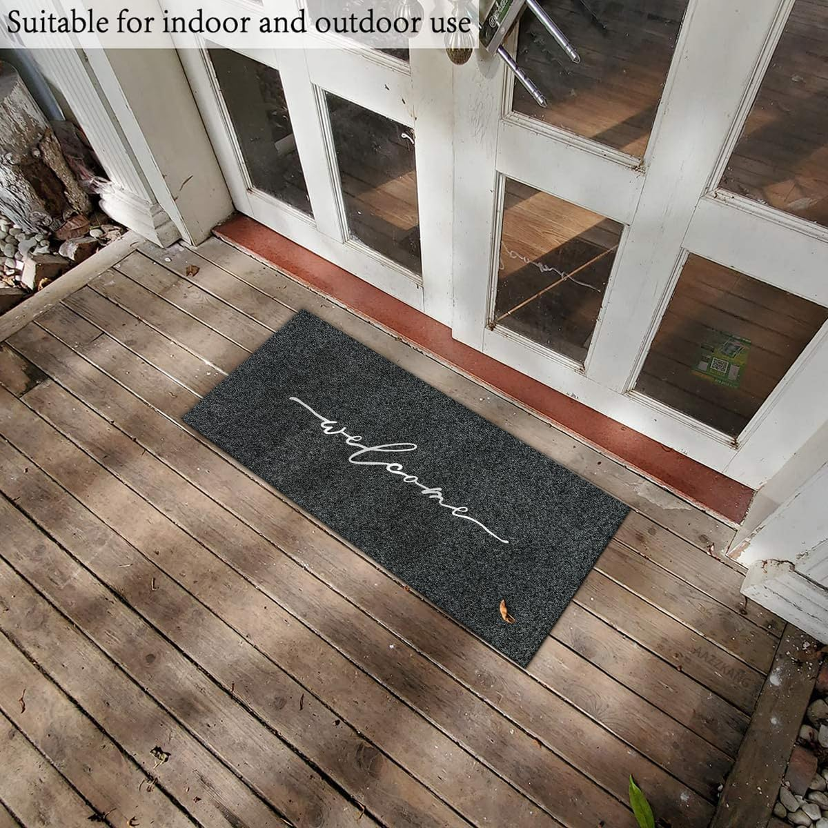 AAZZKANG Extra Large Doormat 120 X 45 Cm Outdoor Welcome Rug with Durable Non Slip Rubber Backing Ultra Absorb Mud Front Door Mat for Entryway,High Traffic Areas image number 6