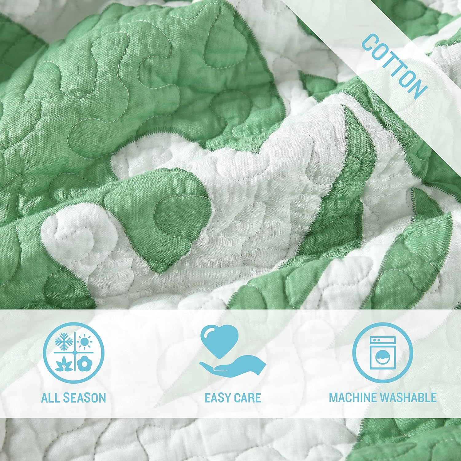 Tommy Bahama - Standard Sham, Cotton Bedding with Envelope Closure, Breathable Home Decor (Molokai Green, 21X27) image number 5