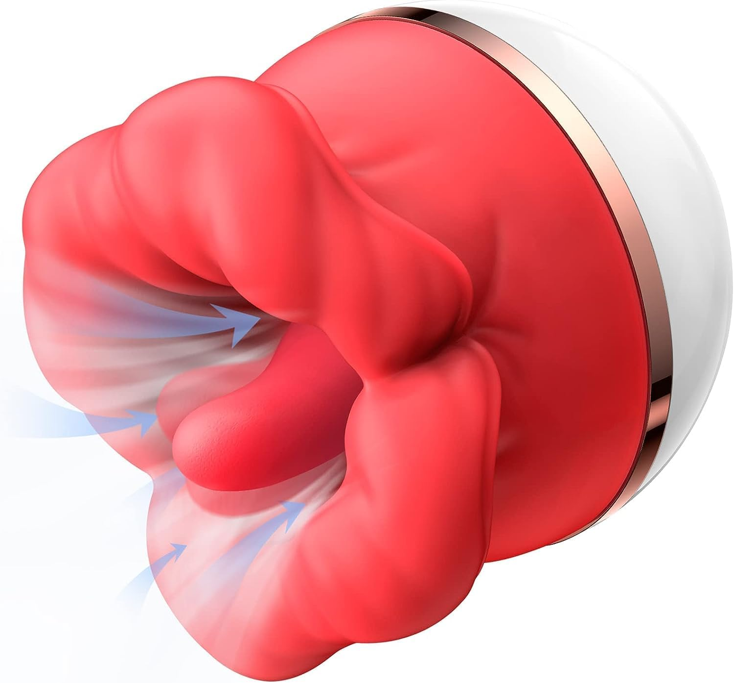 Licking Sucking Vibrator Tongue Clit Nipple G Spot Stimulator Massager Sex Toy Red image number 3