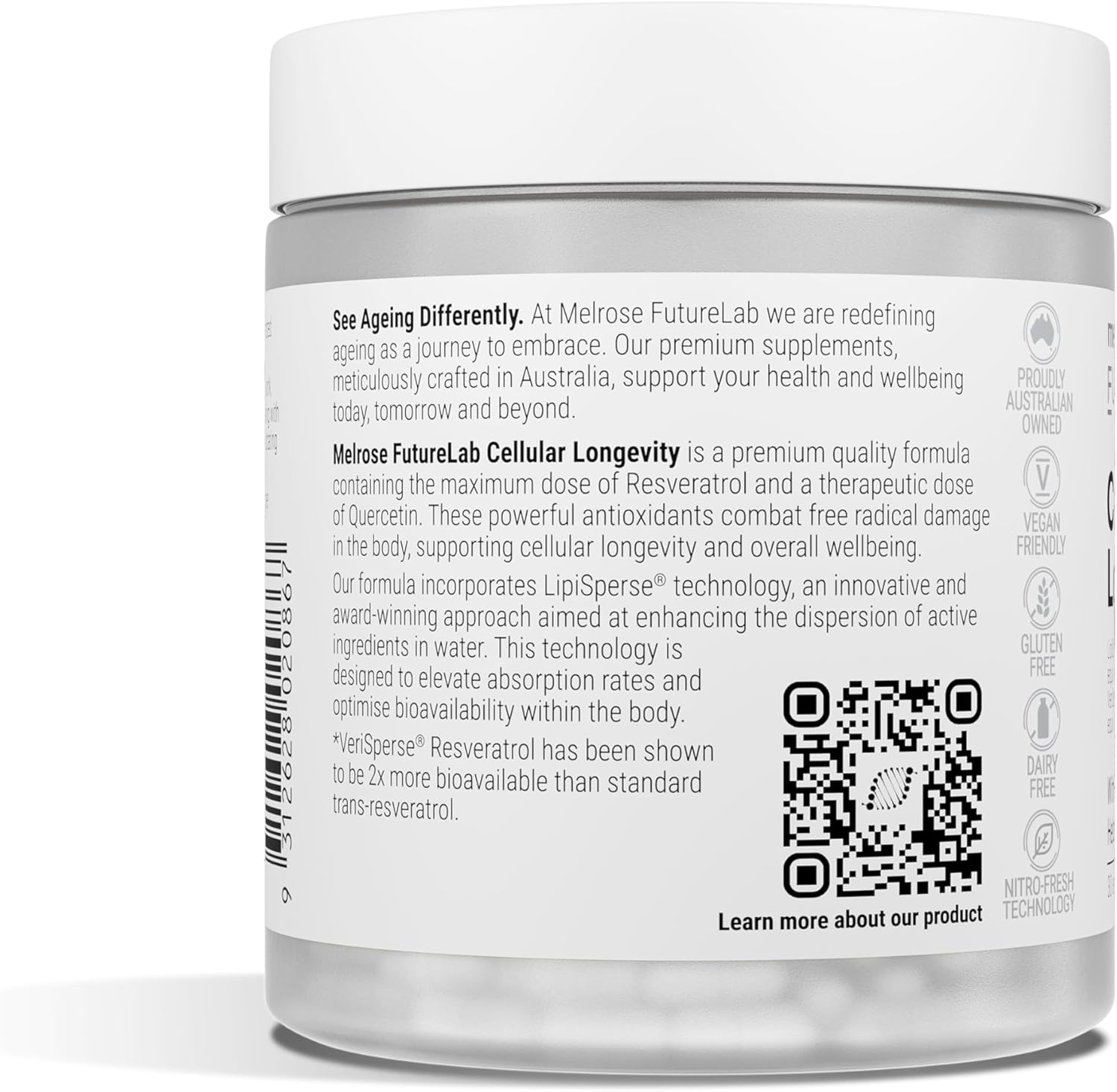 Melrose Futurelab Cellular Longevity 30 Capsules image number 4