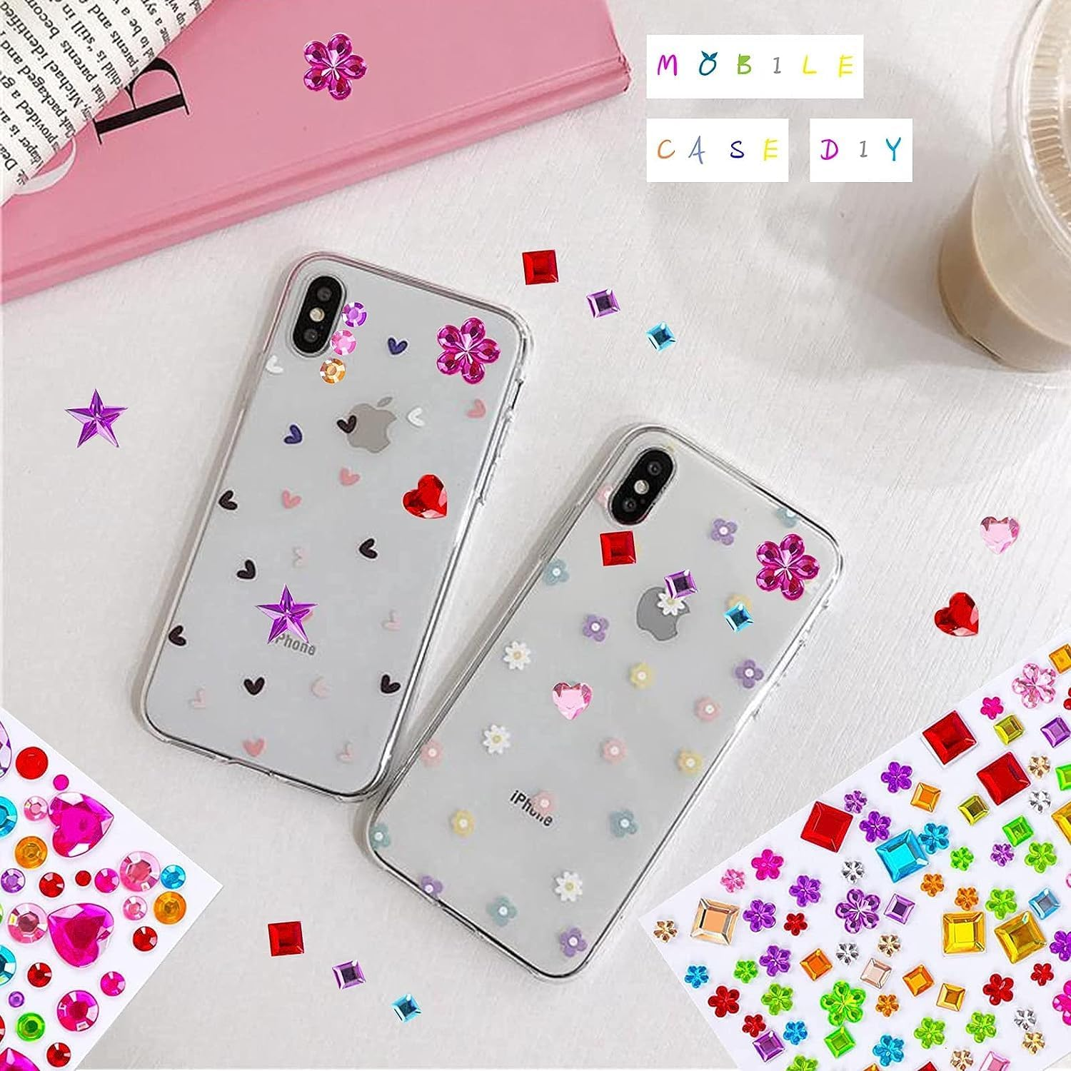 Rhinestone Stickers, 1510 Pcs Self-Adhesive Jewels Sticker Gem Stickers for Kids DIY Craft Cards, Acrylic Gems Decorative Diamond Stickers for Wedding Decorations, Body, Nail, Assorted Sizes image number 2