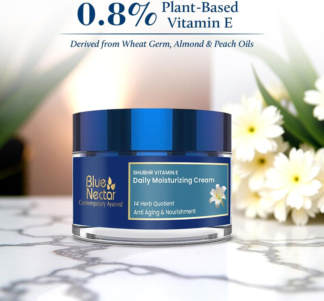 Blue Nectar anti Aging Cream for Women for Wrinkles & Fine Lines with Natural Vitamin C & Vitamin E 50G image number 5