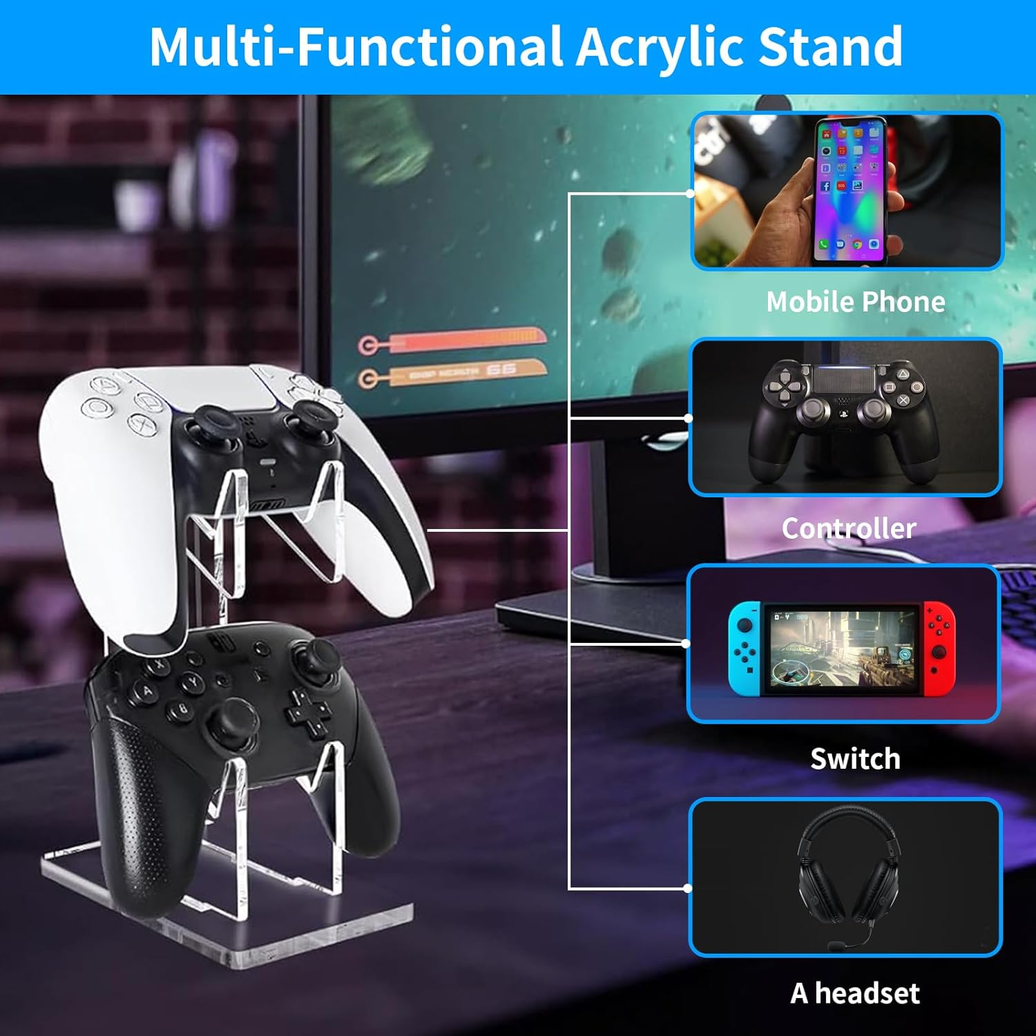 2 Tiers Game Controller Holder image number 2