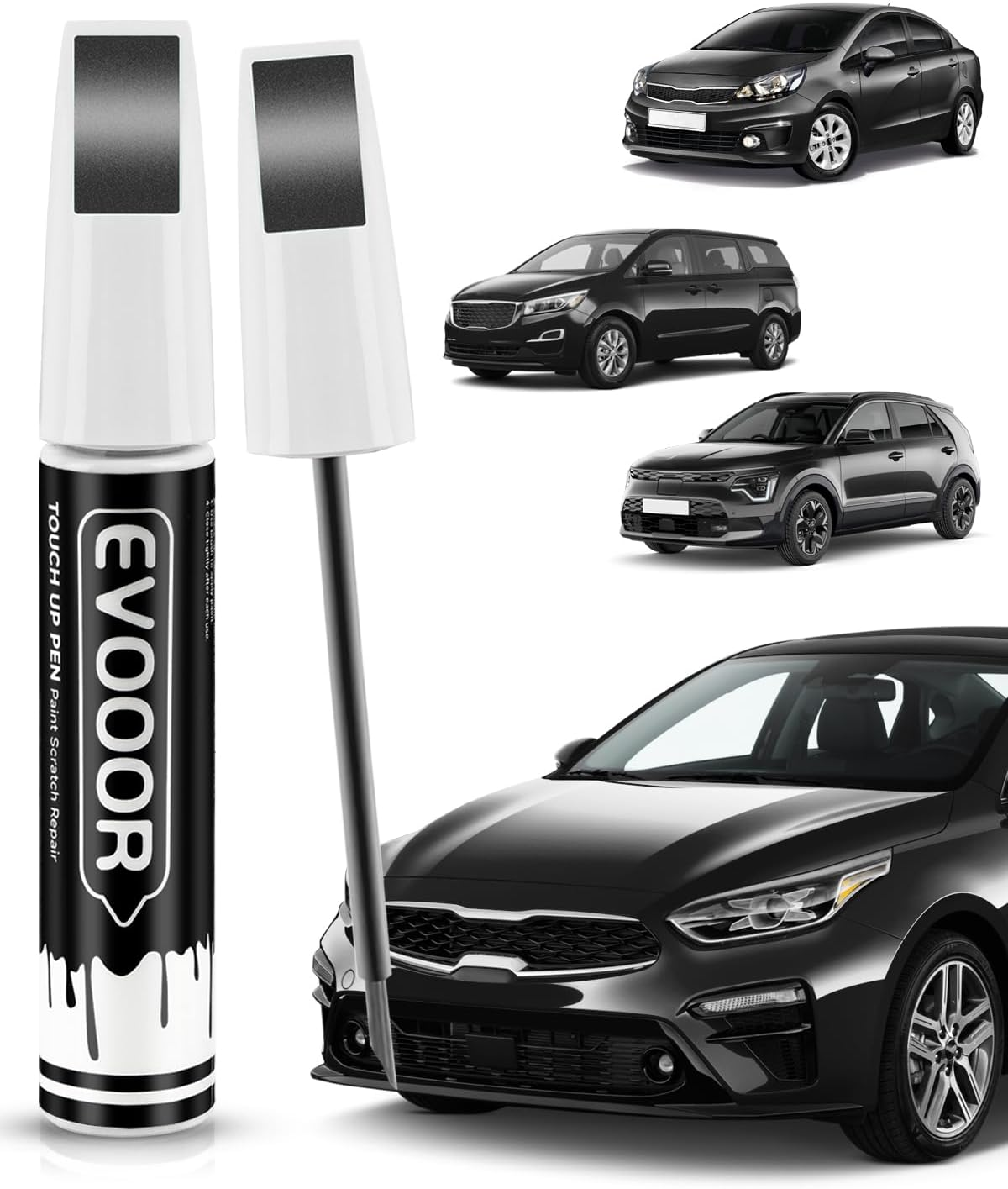 Snow White Pearl Tricoat(Swp) Touch up Paint Compatible with Kia Exact Match 2 in 1 Touch up Paint for Chips and Nicks Repair with 2Pcs Disposable Micro Applicators