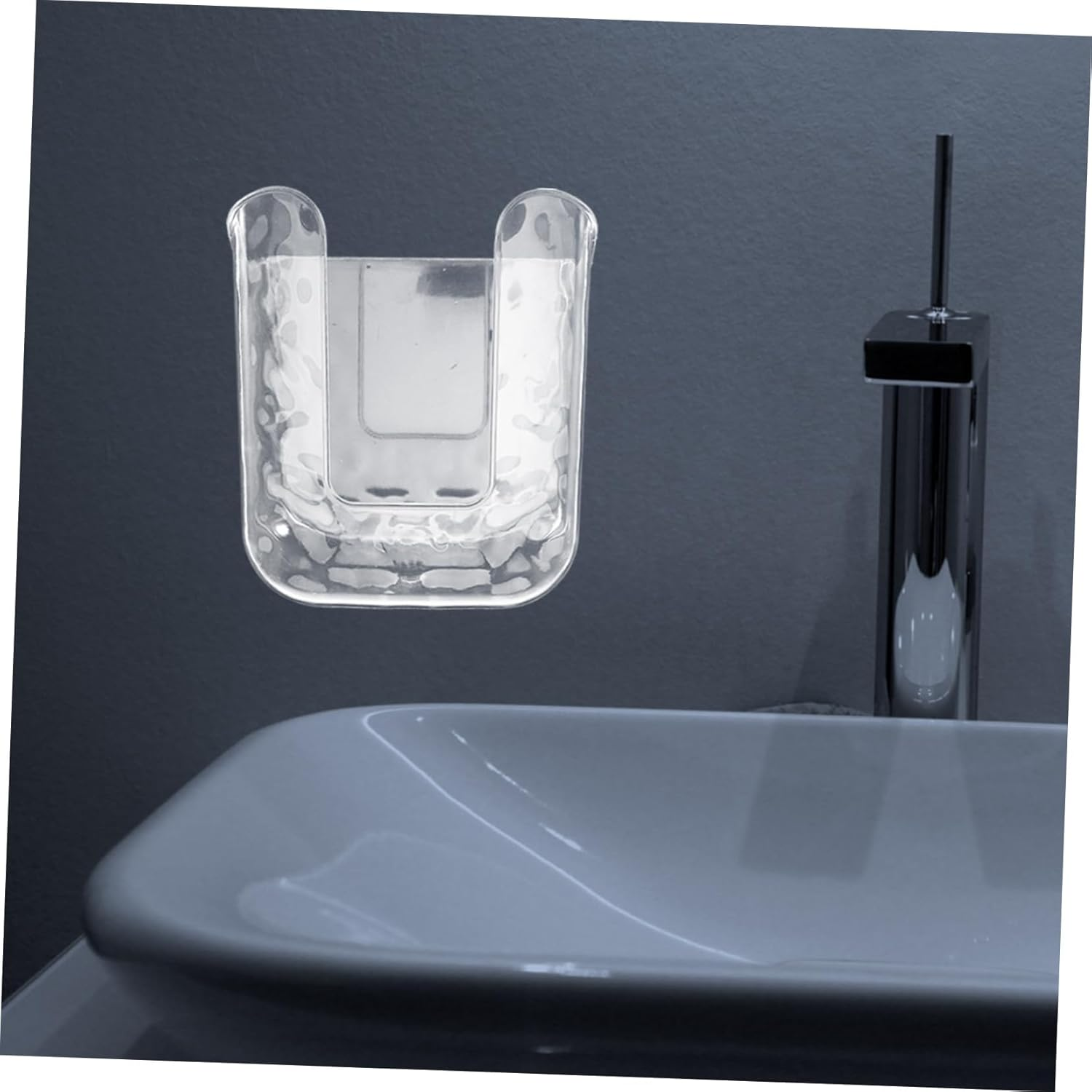 PLAFOPE Minimalist Design Tissue Box Wall Toilet Paper Holder Box Spring Rod Material image number 1