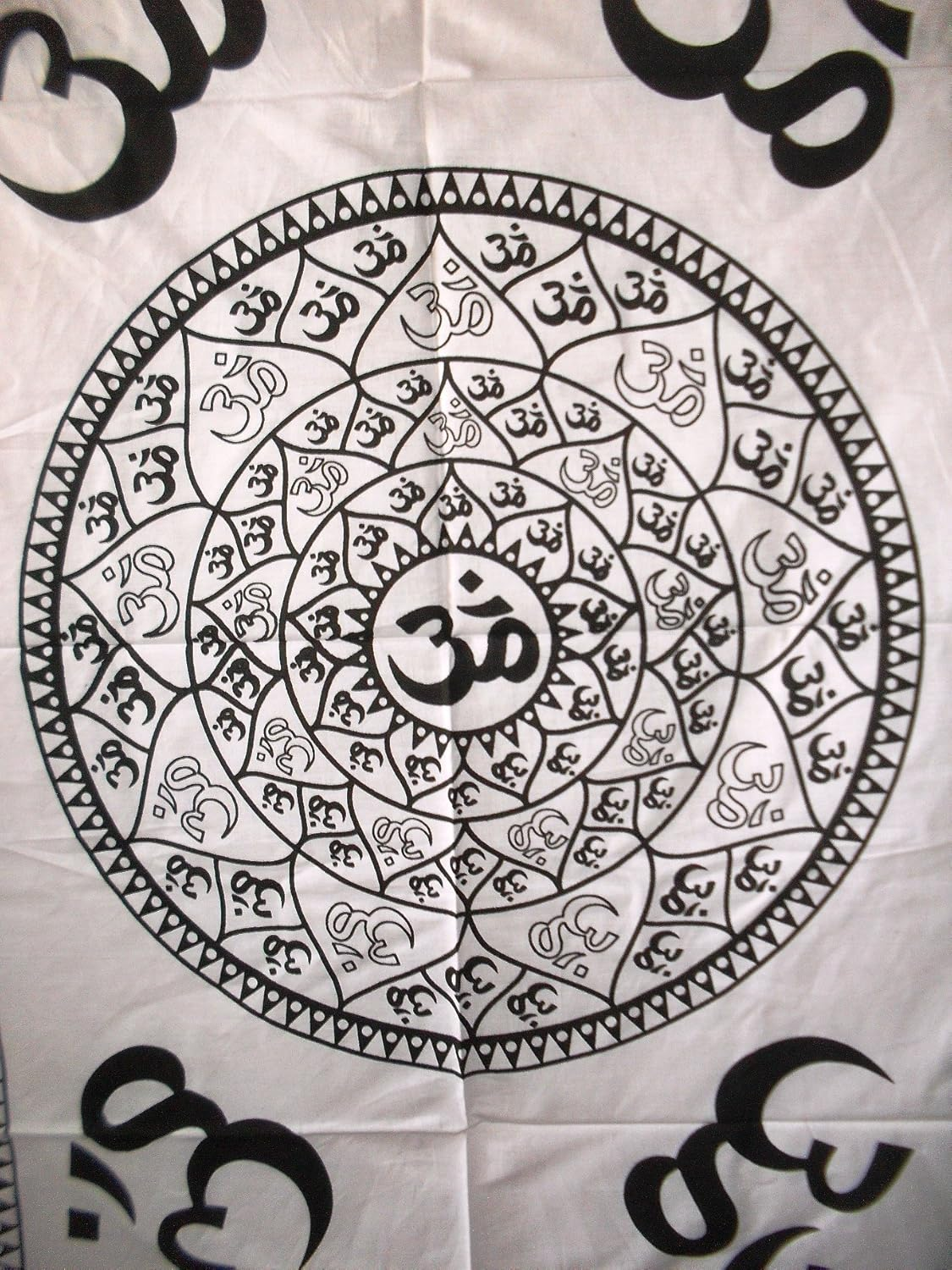 Traditional Jaipur Om Mandala Wall Art Poster, Hippie Wall Tapestry, Indian Dorm Decor, Boho Wall Art, Bohemian Wall Hanging, Size 80Cm X 100Cm, Good Luck Poster or Wall Sticker image number 2