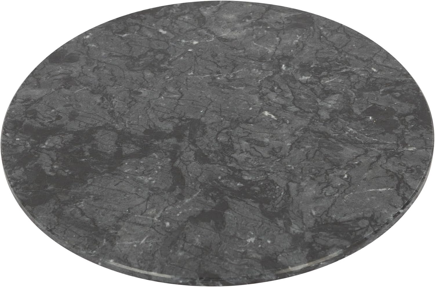 Argon Tableware Marble Chopping Board - 30Cm - White - round Cutting Board Solid Worktop Protector Mat Serving Platter for Slicing Vegetables, Cutting Meat, Meal Preparation