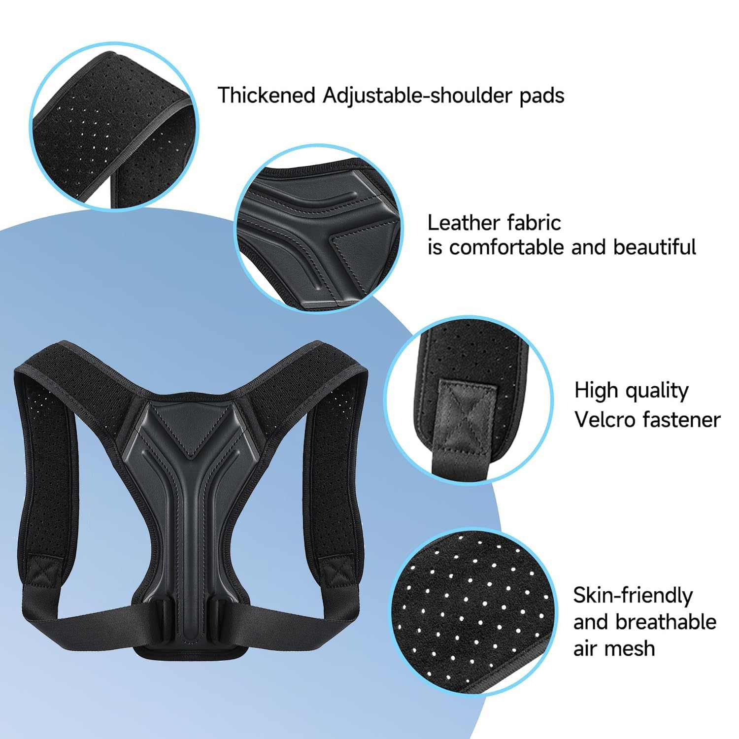 Posture Corrector for Men and Women,Back Brace,Breathable, Adjustable, Back Corrector, Scoliosis and Hunchback Correction, Back Pain, Spine Corrector, Posture Trainer image number 3