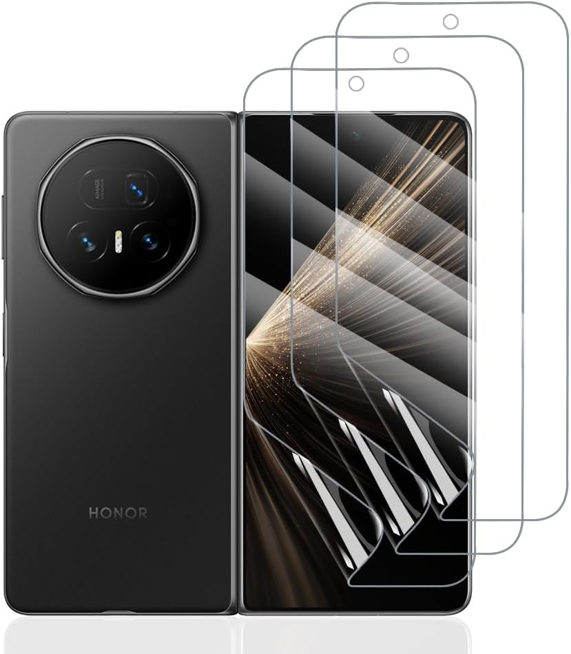 Hhfcryst Pack of 3 Hydrogel Film for Honor Magic V5, TPU Protective Film, Soft HD Clear Screen Protector, Scratch-Resistant, No Bubbles (Not Tempered Glass)