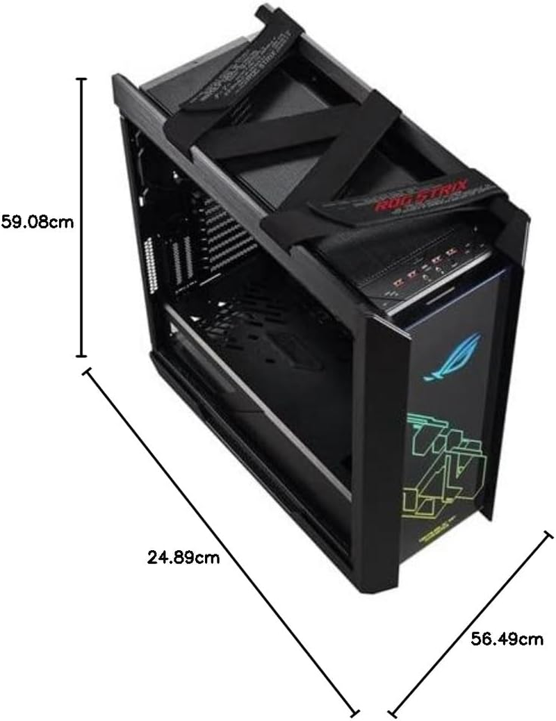 Asus ROG Strix Helios GX601 RGB Mid-Tower Computer Case for up to EATX Motherboards with USB 3.1 Front Panel, Smoked Tempered Glass, Brushed Aluminum and Steel Construction, and Four Case Fans, Black - Helios Gx601|White image number 6