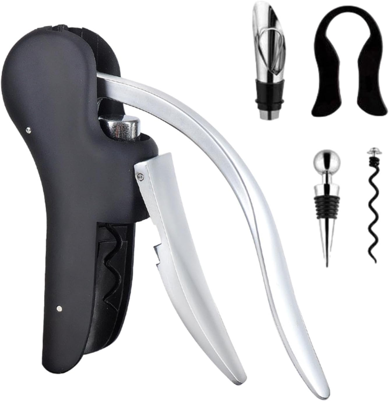 Yajuyi Vertical Lever Bottle Opener for Professional Use in Cafe and Home, Black 5 Pieces