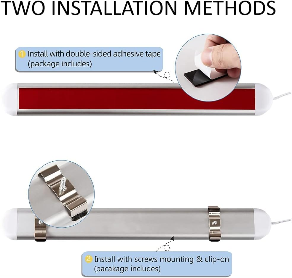 12V/24V LED Interior Light Bar, 120 Leds 1200LM 8W DC 12V Led Light Bar, LED Strip Lights with On/Off Switch for Enclosed Trailer Truck RV Car Lorry Camper Boat Caravan Motorhome Home Cabinet（2Pack） image number 3