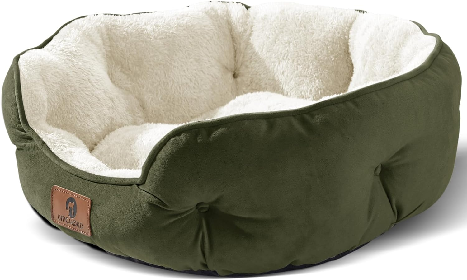 Asvin Small Dog Bed for Small Dogs, Cat Beds for Indoor Cats, Pet Bed for Puppy and Kitty, Extra Soft & Machine Washable with Anti-Slip & Water-Resistant Oxford Bottom, Green, 20 Inches
