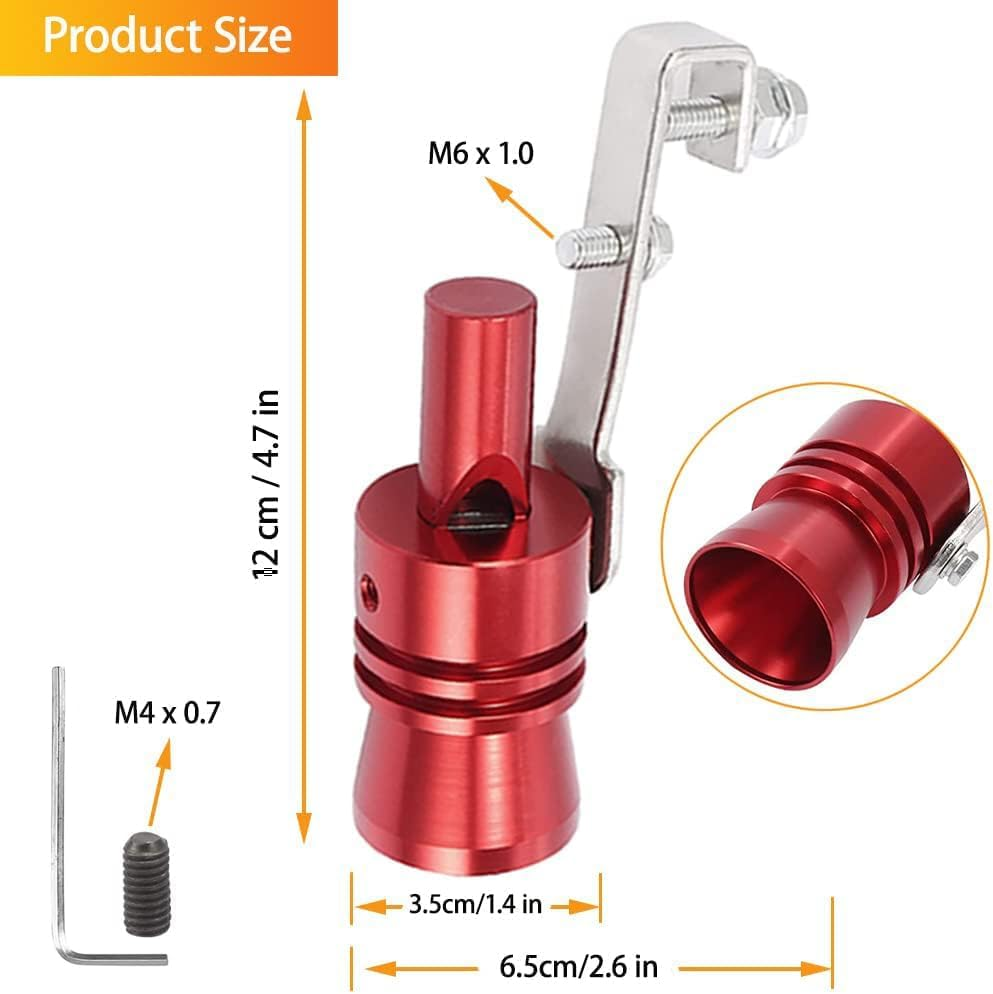 2PCS Turbo Sound Whistle Simulator,Car Turbo Whistle Car,Rustproof Aluminum Alloy Exhaust Whistle Fit for Exhaust Muffler Tailpipe,Universal Turbo Sound Whistle Exhaust Muffler with Cool Turbo Sound
