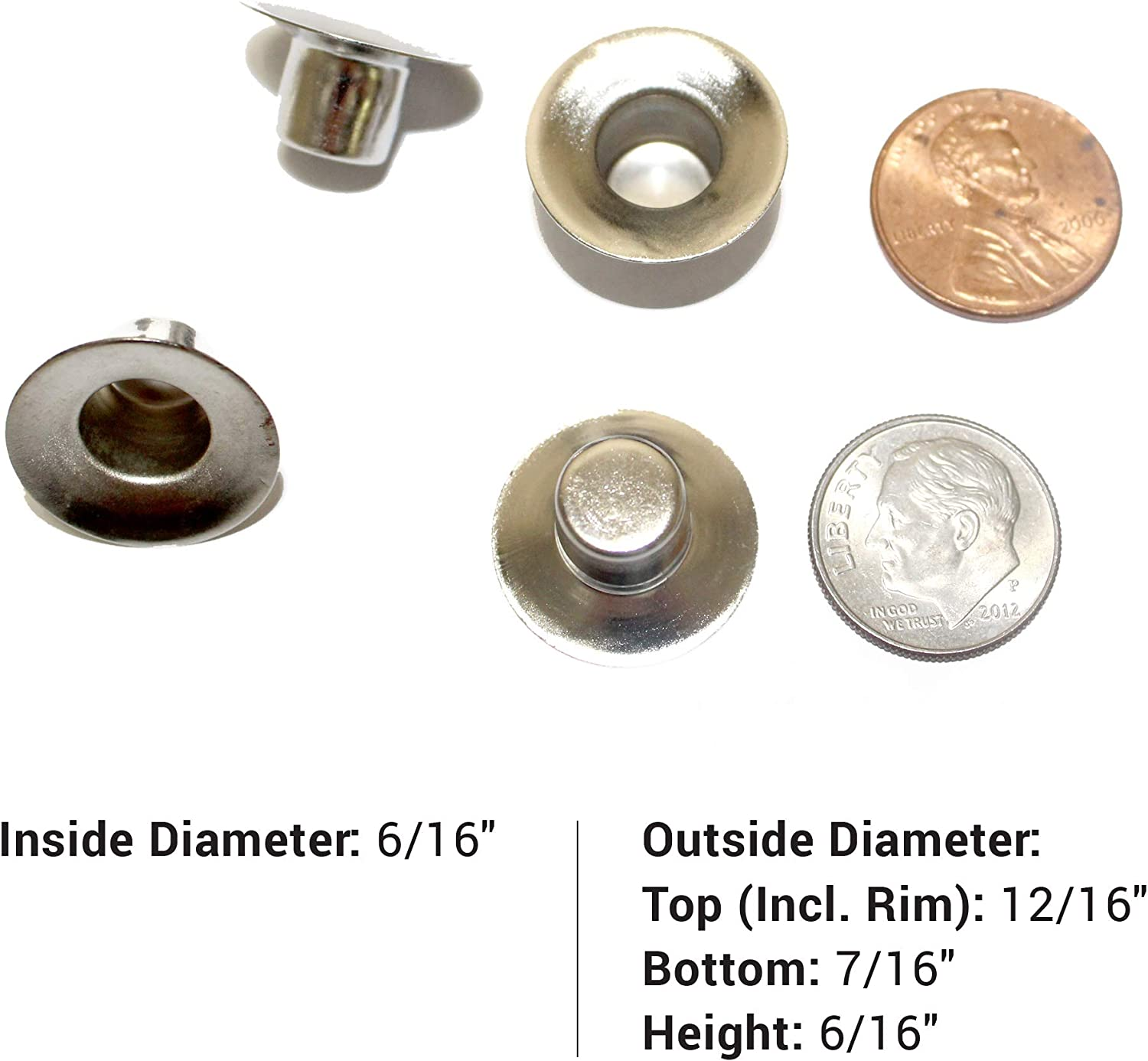 Metal Candle Cups with round Flat Base - Use with Menorah Candelabra - Prevents from Wax Dripping - Candle Holders Perfect for Lamp or Candle Making Projects - Silver, 6/16" Opening (90 Pieces) image number 2